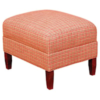 Upholstered Francis Ottoman with Tapered Mission Style Legs