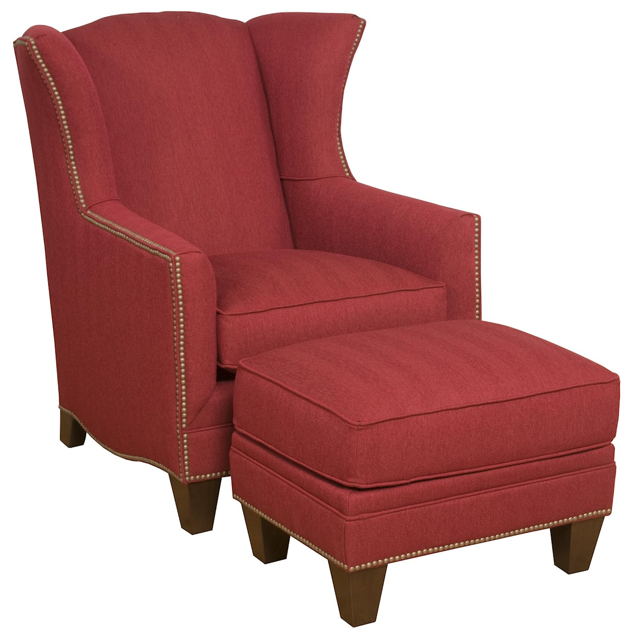 King Hickory King Hickory Accent Chairs and Ottomans Athens Accent Chair & Ottoman