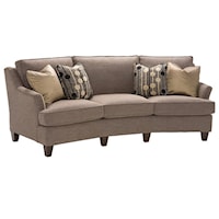 Transitional Conversation Sofa with T-Style Seat Cushions
