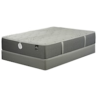 California King Firm Mattress and Wood Foundation