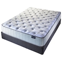 Full 11 1/2" Plush Encased Coil Mattress and 5" Low Profile Wood Foundation