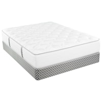 Full Extra Long Plush Pocketed Coil Mattress and Low Profile Wood Foundation