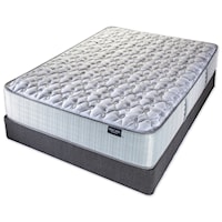 Full 13" Extra Firm Encased Coil Mattress and 5" Low Profile Wood Foundation