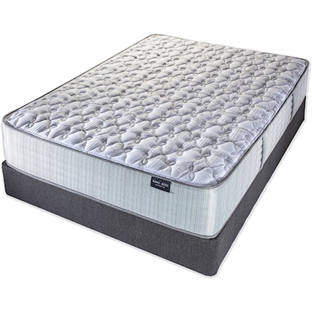 Full 13" Extra Firm Encased Coil Mattress and 5" Low Profile Wood Foundation