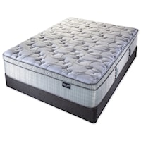 Queen 14" Plush Pillow Top Mattress and 5" Low Profile Wood Foundation