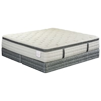 King Cushion Firm Euro Top Mattress and Low Profile Wood Foundation