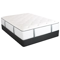 Queen Plush Pocketed Coil Mattress and Nordic Wood Foundation