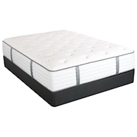 Full Plush Pocketed Coil Mattress and Low Profile Nordic Wood Foundation