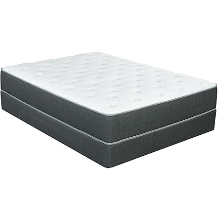 Cal King 11" Plush Pocketed Coil Mattress and Nordic Wood Foundation