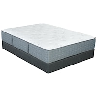 Full 12 1/2" Cushion Firm Pocketed Coil Mattress and Nordic Wood Foundation