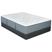 Queen 13" Plush Pocketed Coil Mattress and Low Profile Nordic Wood Foundation