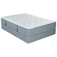 Twin 12 1/2" Cushion Firm Mattress and Low Profile Nordic Wood Foundation