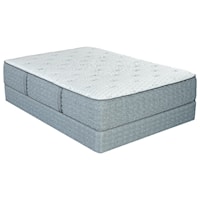 Twin 12 1/2" Cushion Firm Pocketed Coil Mattress and Nordic Wood Foundation