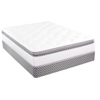 Twin XL Pillow Top Mattress and Low Profile Wood Foundation