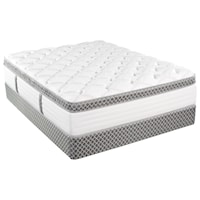 Queen Pillow Top Pocketed Coil Mattress and Low Profile Wood Foundation