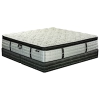 Queen Euro Top Mattress and Wood Foundation