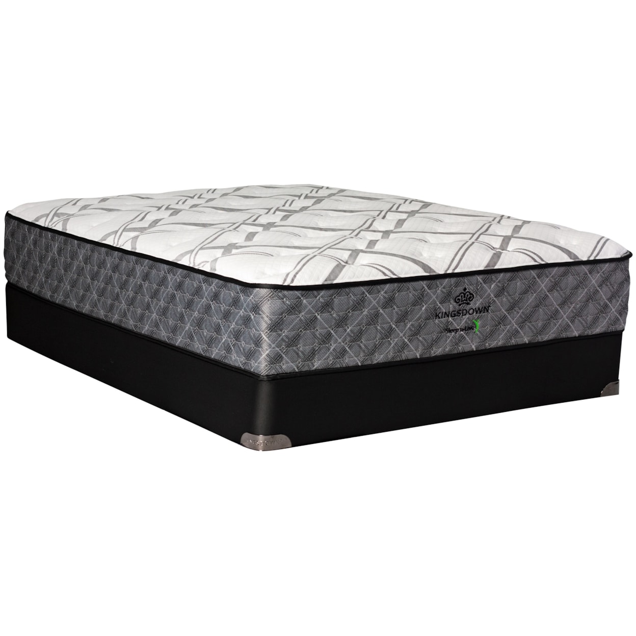 Kingsdown 4000 Series Gold Green Queen Plush Coil on Coil Mattress Set