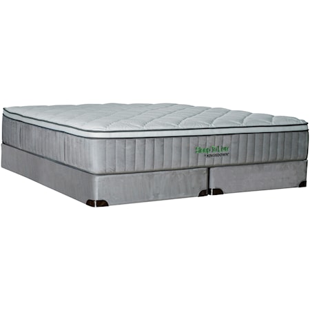 Queen 13 1/2" Extra Plush Euro Top Mattress and Wood Foundation