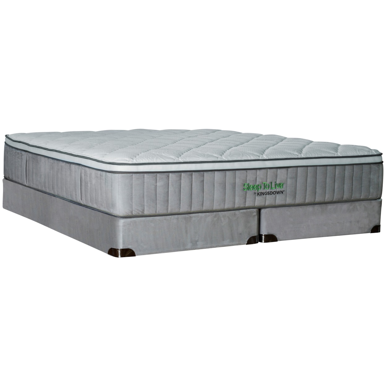 Kingsdown 5224 Green 200 Series Full 13.5" Luxury Plush Mattress Set