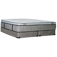 Twin Extra Long 15.5" Extra Firm Euro Top Luxury Mattress and Semi-Flex Foundation