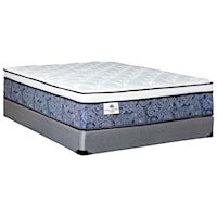 Twin 13 1/2" Euro Top Pocketed Coil Mattress and 9" Amish Made Solid Wood Framed Foundation