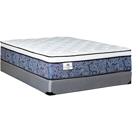 Twin Extra Long 13 1/2" Euro Top Pocketed Coil Mattress and 5" Amish Crafted Wood Low Profile Foundation