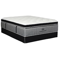 Queen 16 1/2" Plush Coil on Coil Mattress and 5" Low Profile Wood Foundation