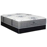 Queen 14 1/2" Plush Coil on Coil Mattress and 9" Wood Foundation