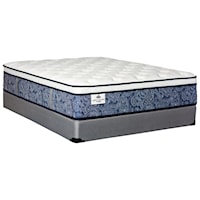 Twin 13 1/2" Euro Top Pocketed Coil Mattress and 5" Amish Crafted Wood Low Profile Foundation