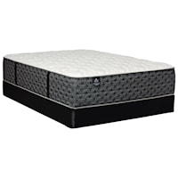 Cal King 15 1/2" Firm Pocketed Coil Mattress and Amish Crafted Wood Low Profile Foundation