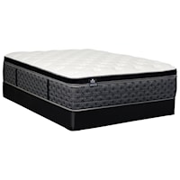 Twin 17" Pillow Top Pocketed Coil Mattress and Amish Crafted Wood Low Profile Foundation