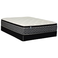 Twin 13 1/2" Euro Top Pocketed Coil Mattress and Solid Wood Framed Foundation