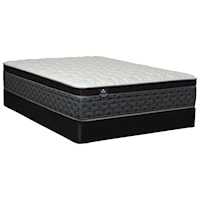 Cal King 15 1/2" Firm Euro Top Pocketed Coil Mattress and Solid Wood Framed Foundation