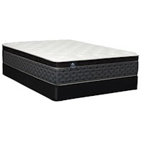 Twin 15 1/2" Plush Euro Top Pocketed Coil Mattress and Solid Wood Framed Foundation