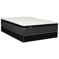 Twin 15 1/2" Plush Euro Top Pocketed Coil Mattress and Amish Crafted Wood Low Profile Foundation