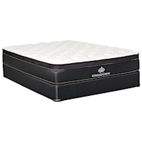 King 12 1/2" Plush Euro Top Pocketed Coil Mattress and 9" Wood Foundation