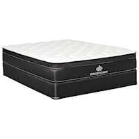 Twin Extra Long 12 1/2" Plush Euro Top Pocketed Coil Mattress and 9" Wood Foundation