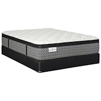 King Euro Top Pocketed Coil Mattress and Amish Solid Wood Foundation