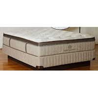 Full Euro Pillow Top Latex and Foam Mattress and 5" Low Profile Semi Flex Foundation