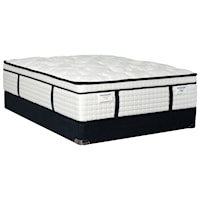 Full Plush Euro Top Pocketed Coil Mattress and Low Profile Foundation