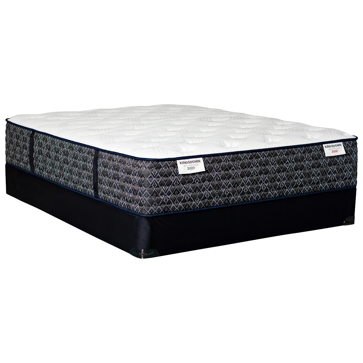 Kingsdown Sleep to Live 3000 Gold Blue Twin Pocketed Coil Mattress LoPro Set