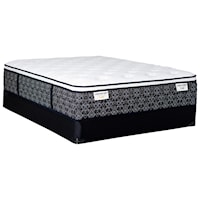 King Plush Euro Top Pocketed Coil Mattress and Low Profile Foundation