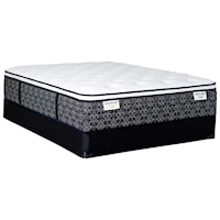 Queen Plush Euro Top Pocketed Coil Mattress and Low Profile Foundation