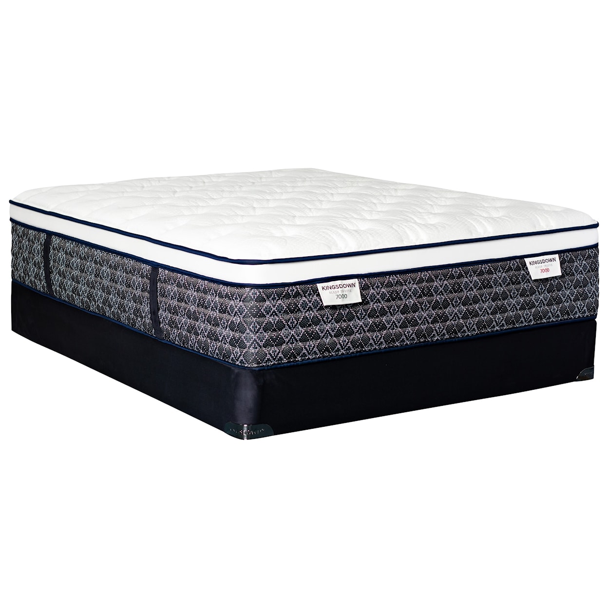 Kingsdown Sleep to Live 7000 Gold Blue ET Twin Pocketed Coil Mattress LoPro Set