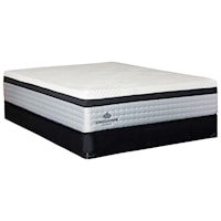 Queen 14" Hybrid Euro Top Pocketed Coil Mattress and 5" Low Profile Foundation