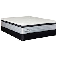 Twin Extra Long 14" Hybrid Euro Top Pocketed Coil Mattress and Amish Solid Wood Foundation