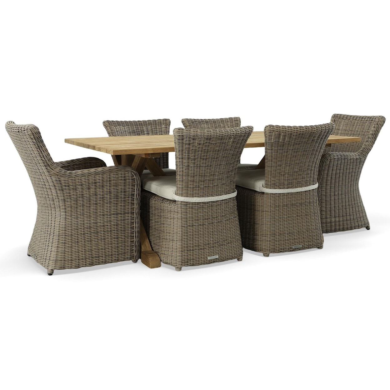 Kingsley Bate Provence+Sag Harbor 7 PC Outdoor Dining Set