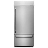 Energy Star® 20.9 Cu. Ft. 36" Width Built-In Bottom Mount Refrigerator with Platinum Interior Design