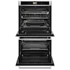 KitchenAid Built-In Electric Double Ovens 5.0 Cu. Ft. Smart Oven+ 30" Double Oven