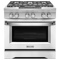 36" Freestanding Dual Fuel Range with Convection Oven and 6 Sealed Burners